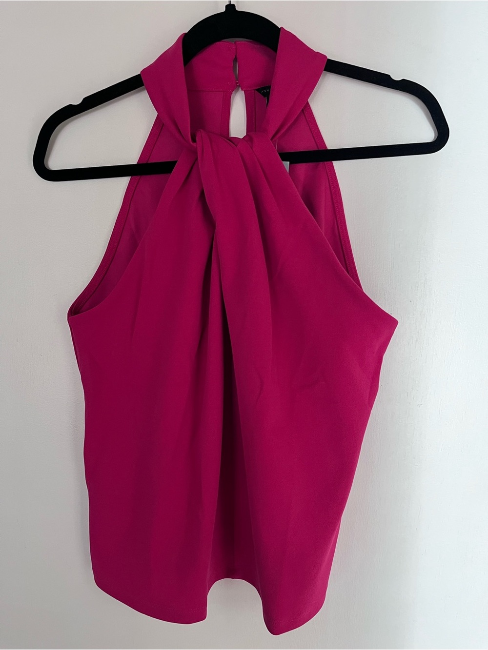 Ann Taylor Hot Pink Tie-Neck Halter Camisole